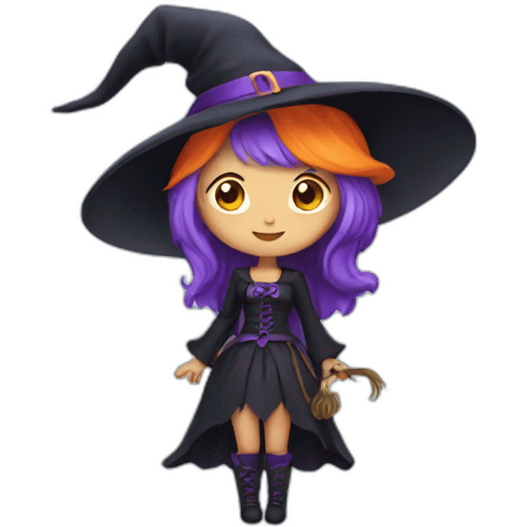 Cute-witch emoji