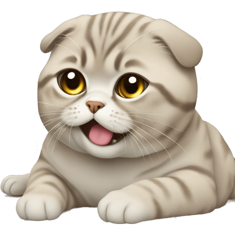 scottish fold drunk emoji