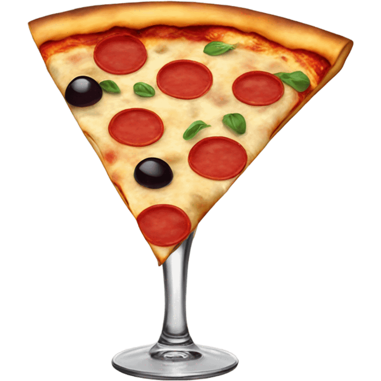 Wine drinking pizza emoji