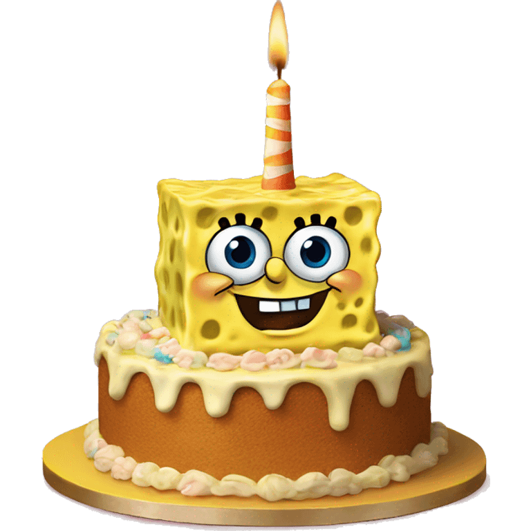 SpongeBob birthday cake emoji