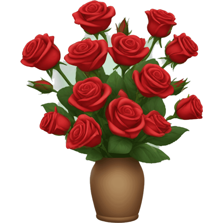 Bouquet of red roses  emoji