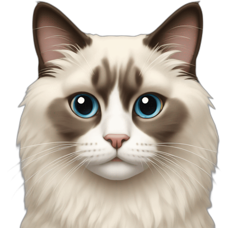 ragdoll cat with darker face emoji