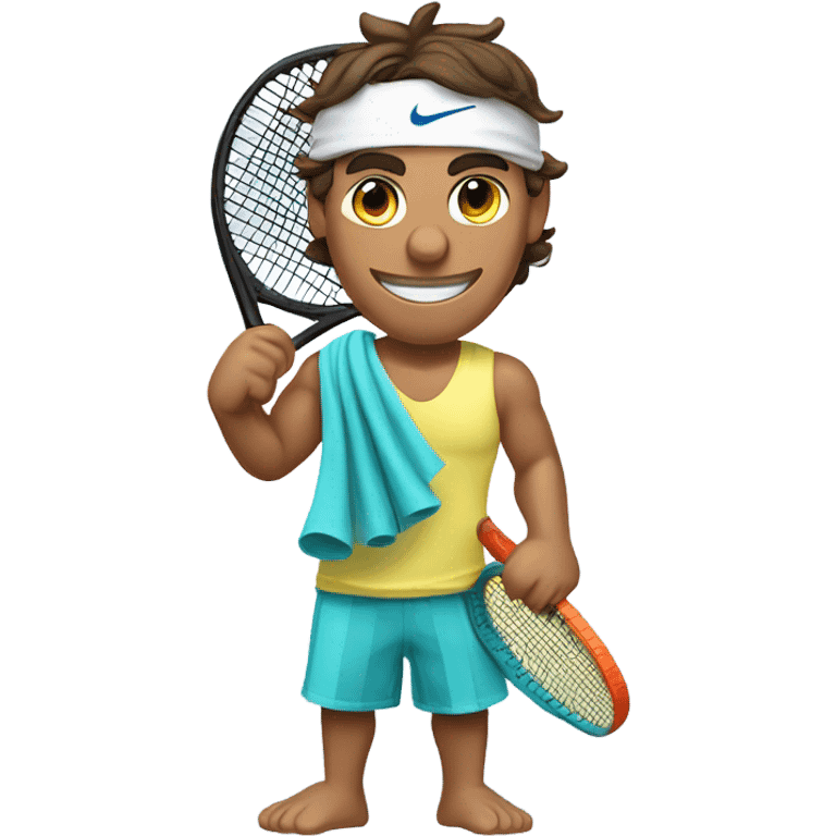 Rafael Nadal on a beach emoji