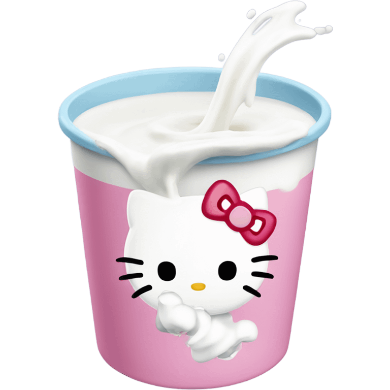 Hello kitty spilling milk emoji