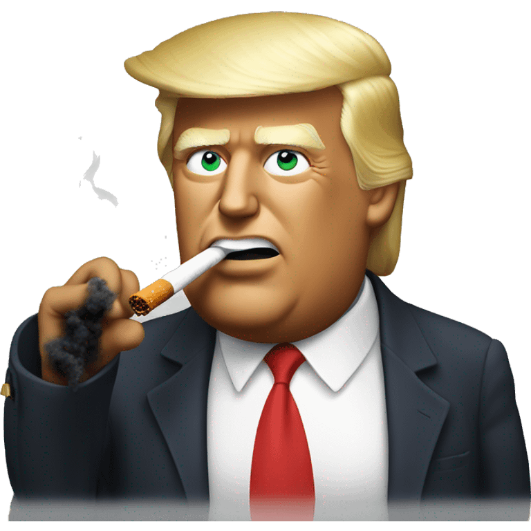 Donald trump smoking a cigs  emoji