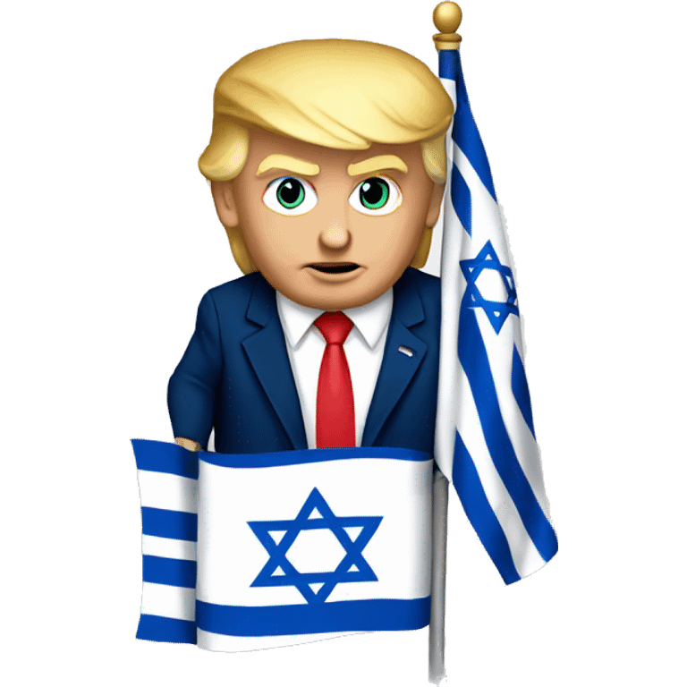 Donald Trump with Israel flag emoji