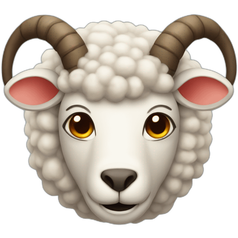 Sheep devil horns emoji