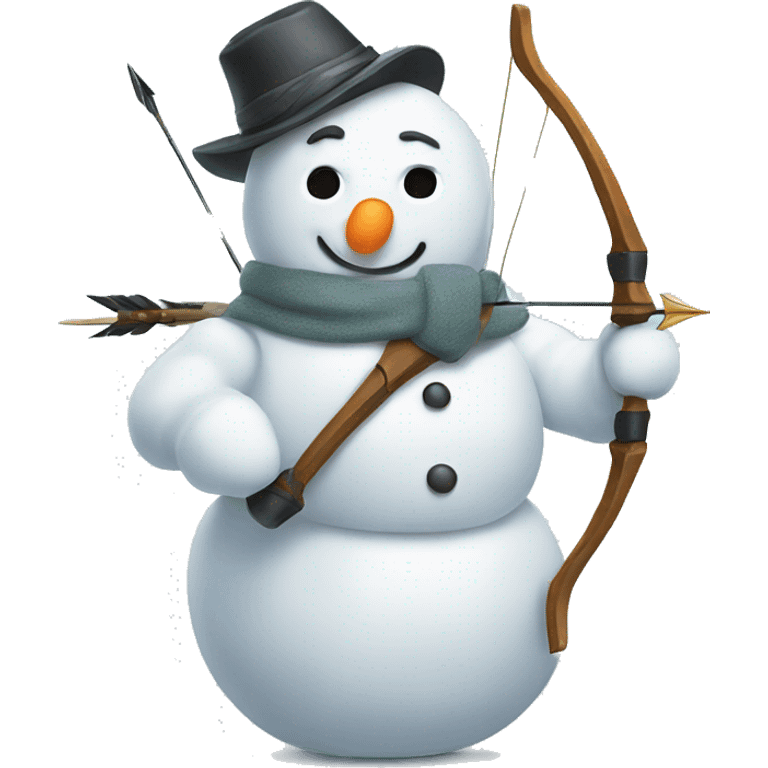 snowman holding bow and arrow emoji