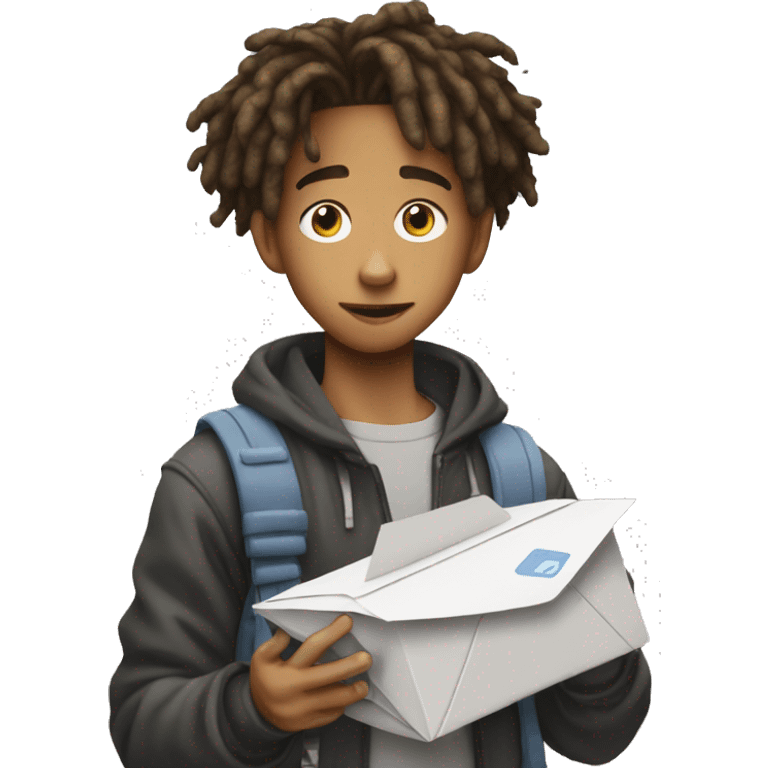 jaden smith handling some courrier to contact emoji