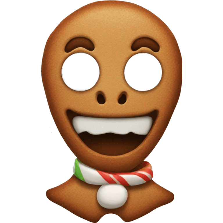 Scary gingerbread man emoji