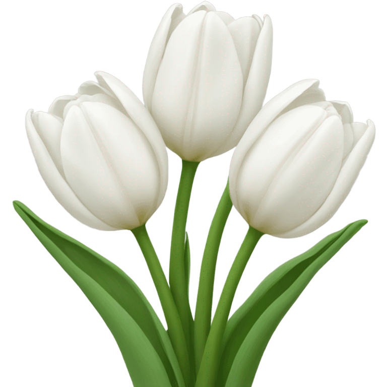 White tulips  emoji