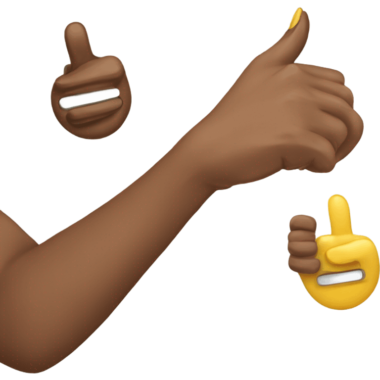 doing nails while doing a thumbs up emoji