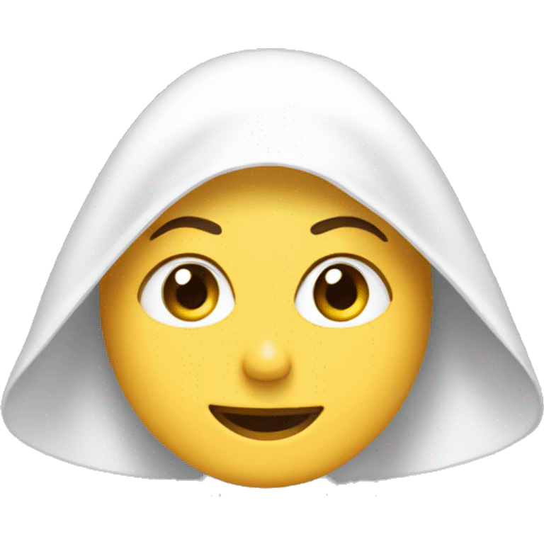 Handmaids tale emoji wearing white bonnet emoji