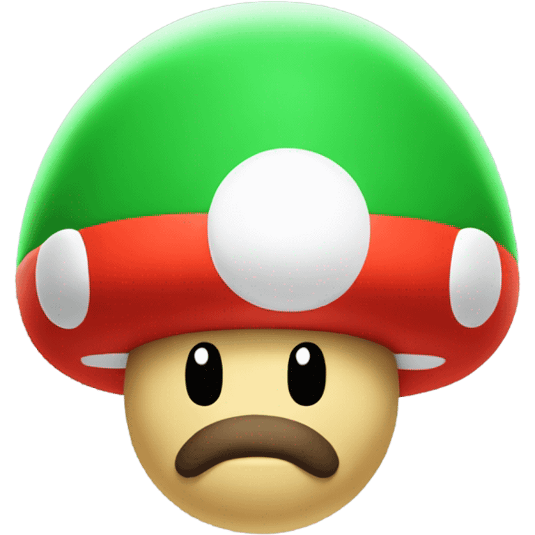 Green Mario mashroom  emoji