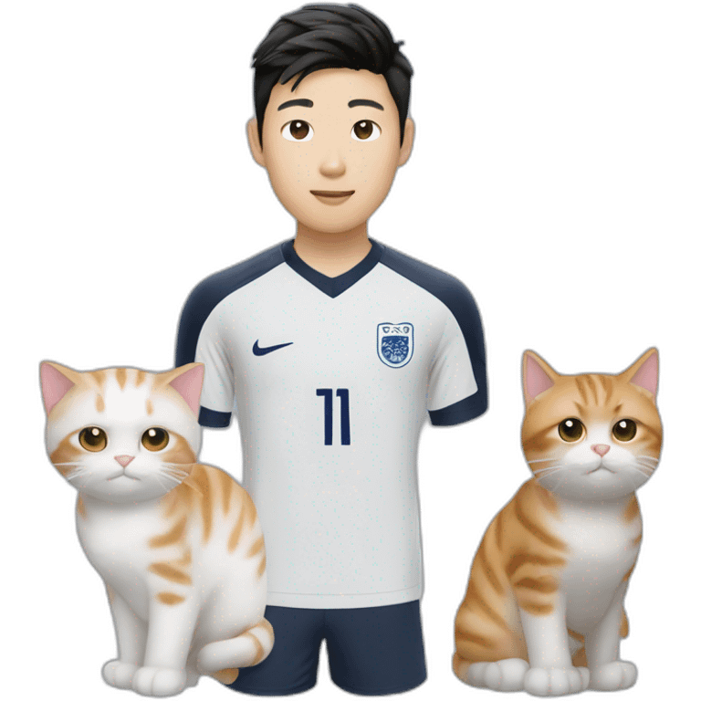 heung min son, cat, best friend emoji