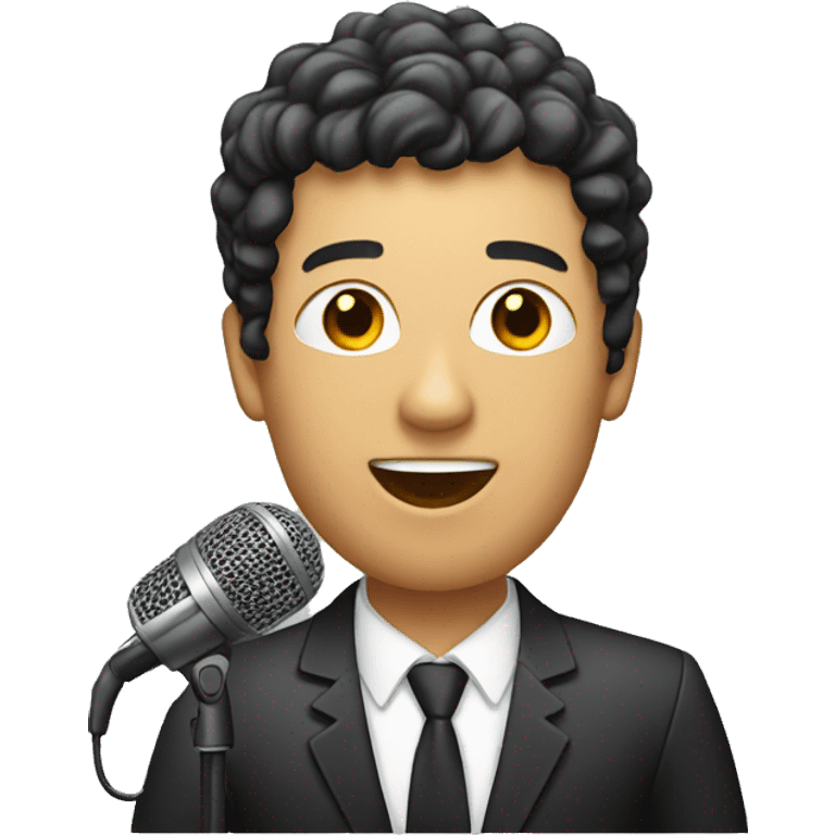 media person with microphone emoji