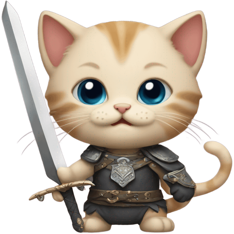 kitten with a sword  emoji