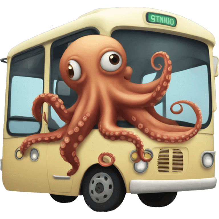 octopus in a omnibus emoji