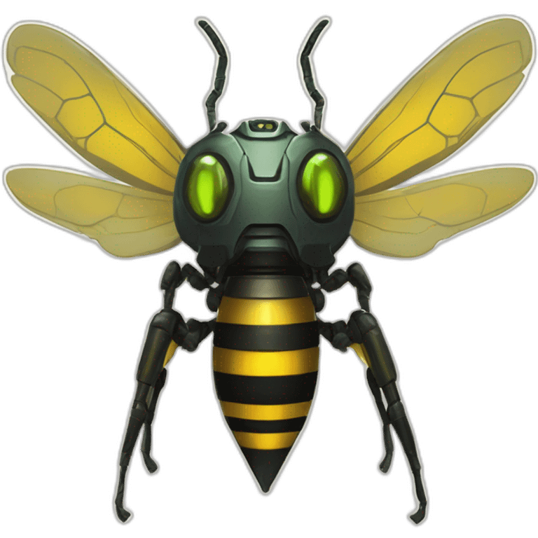 alien robotic bee creature  monster scifi roguelike rpg style inspired by slay thee spire emoji