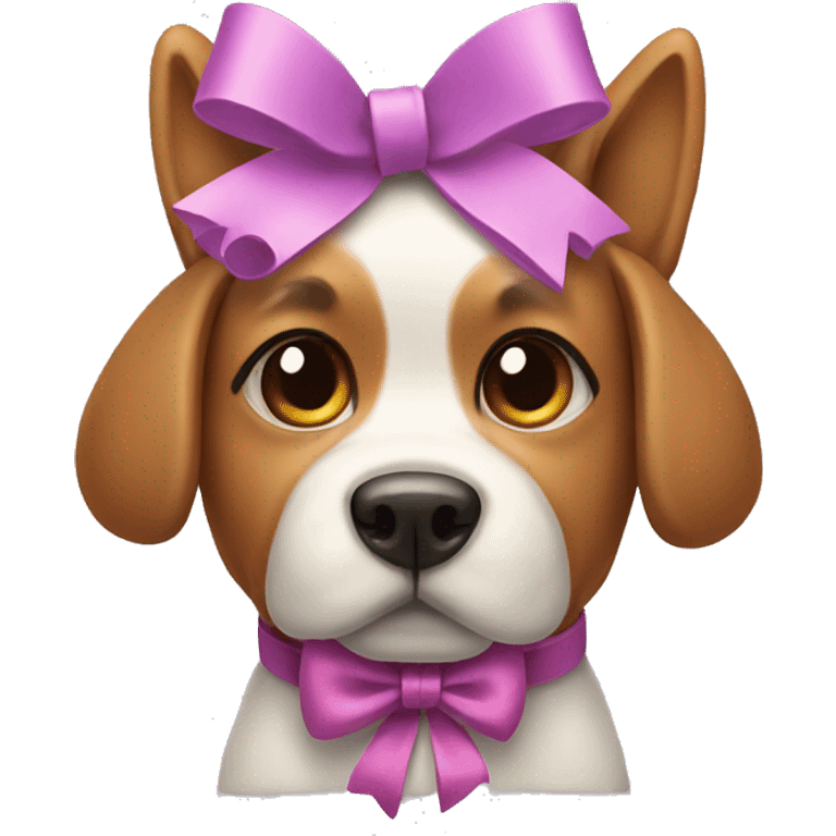 Dog with bow emoji