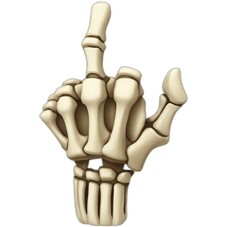 Thumb up skeleton hand emoji