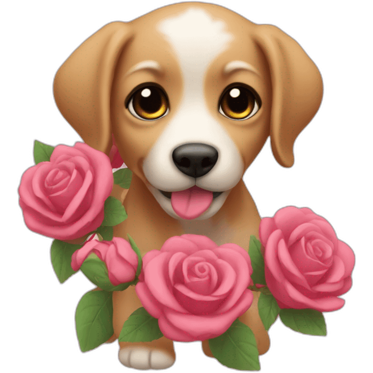 flowery rose pup emoji