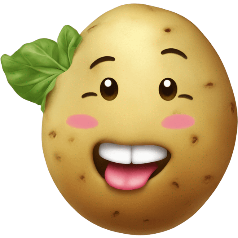 Kissy face potato emoji