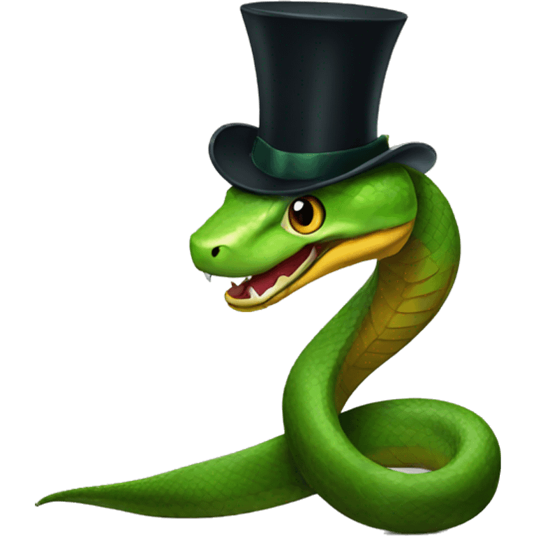 snake with tophat emoji