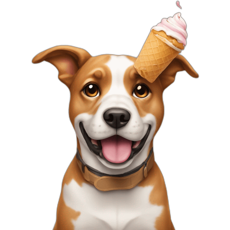 Dog with icecream emoji