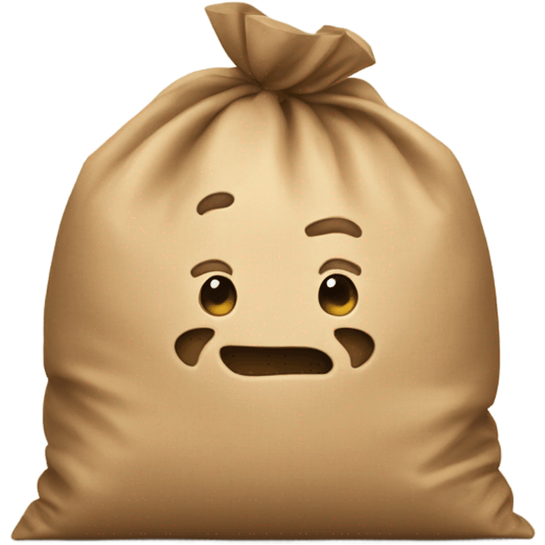 Small bean in a big bag emoji