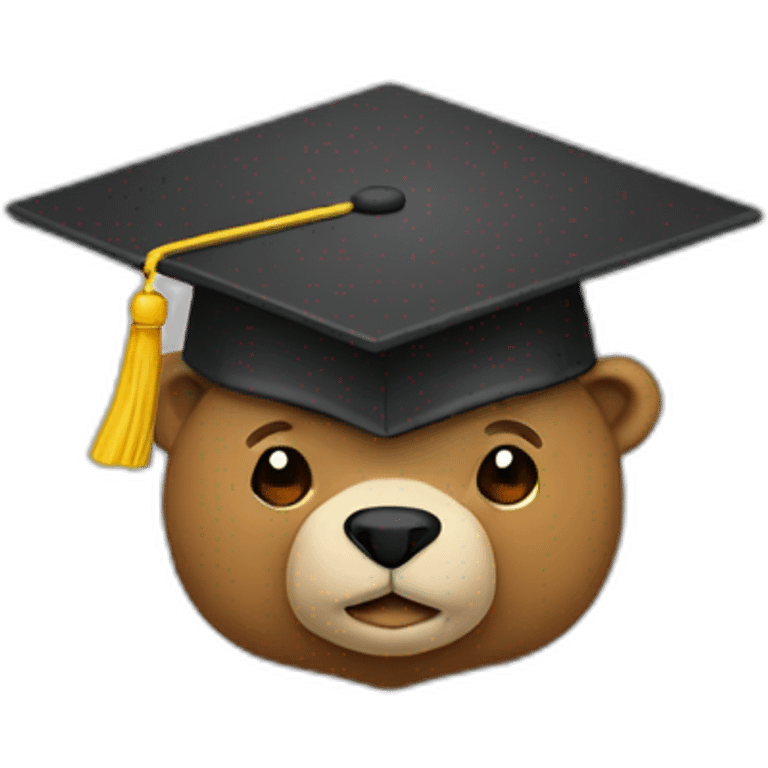 Dropout bear graduation emoji