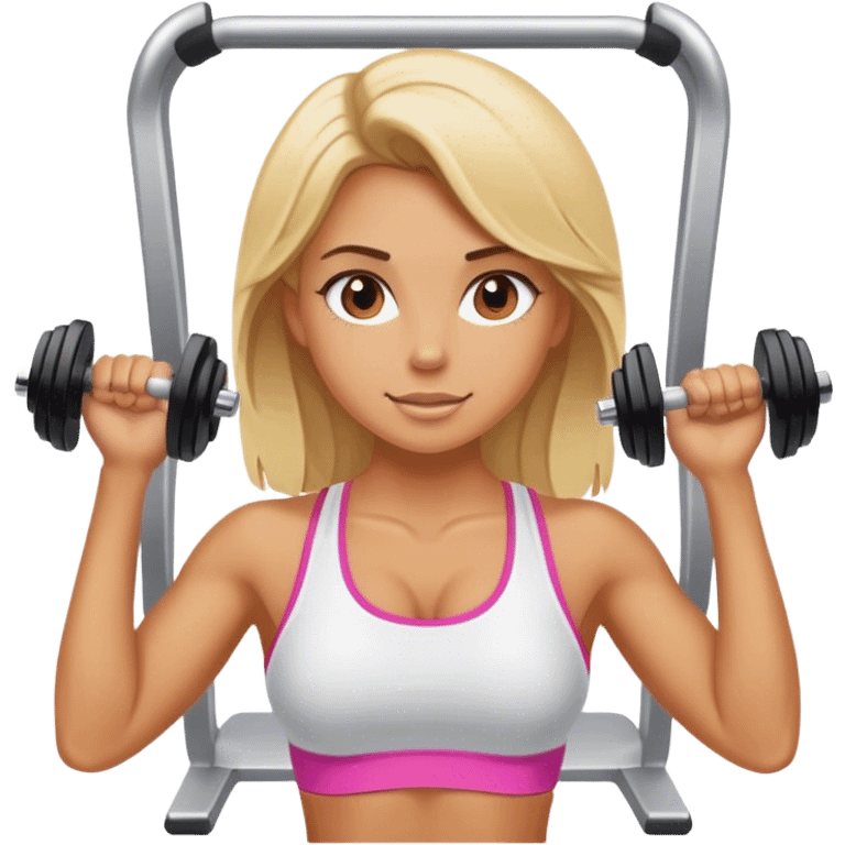 Gym blonde girl  emoji