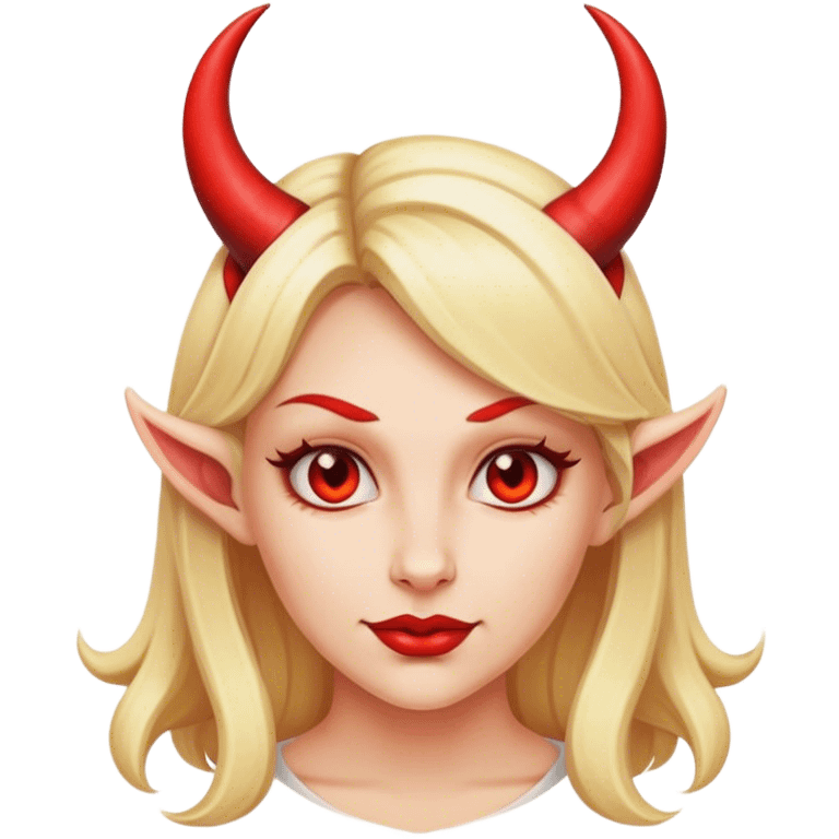 Blonde Lady devil  emoji