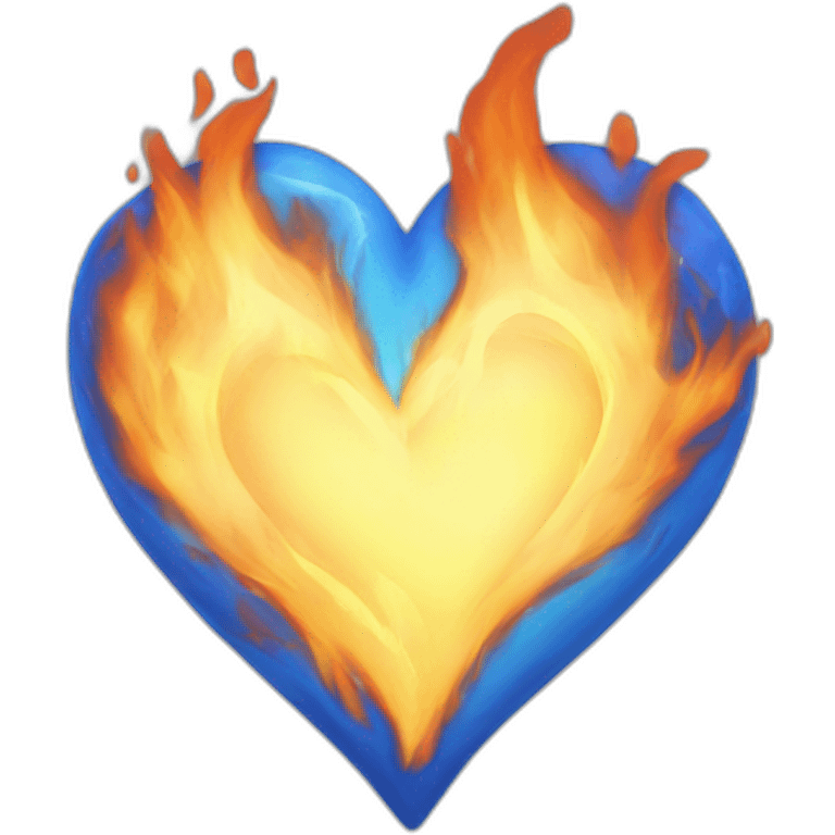 blue heart fire emoji