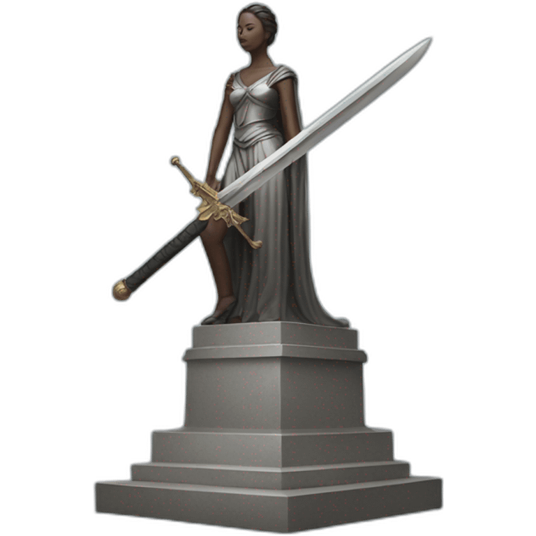 monument woman whith sword emoji