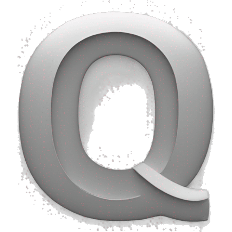 generate icon with letter q in minimal monochromatic fashion with white background emoji