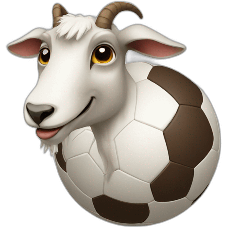 Goat with football ball emoji