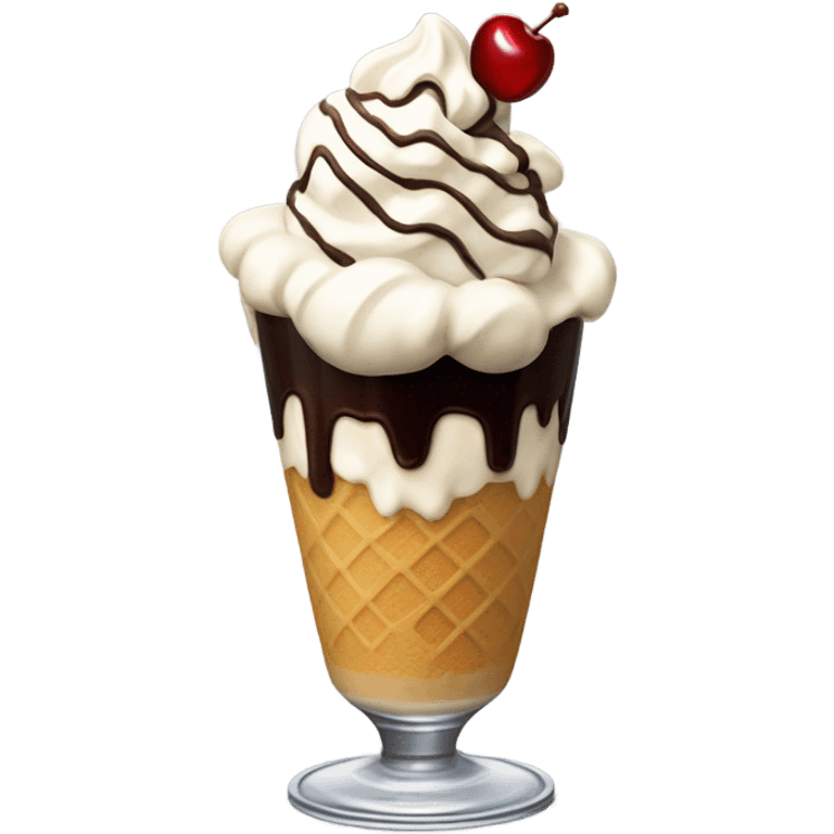 Ice cream sundae emoji