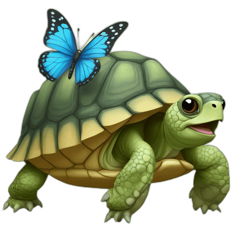 hybrid tortoise with buttefly emoji