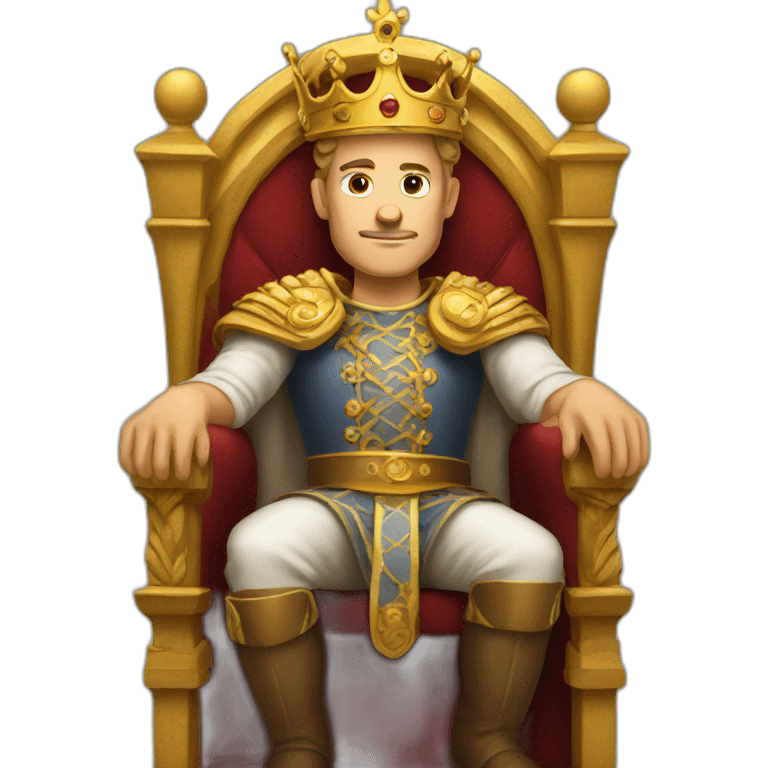 king sitting on a throne emoji