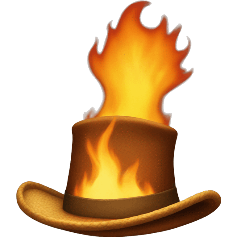 burning hat emoji