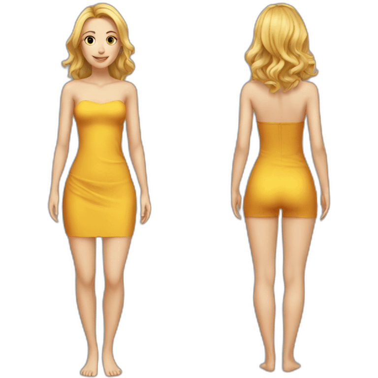 Beauty-caucasian-full-body-Girl and the honey emoji