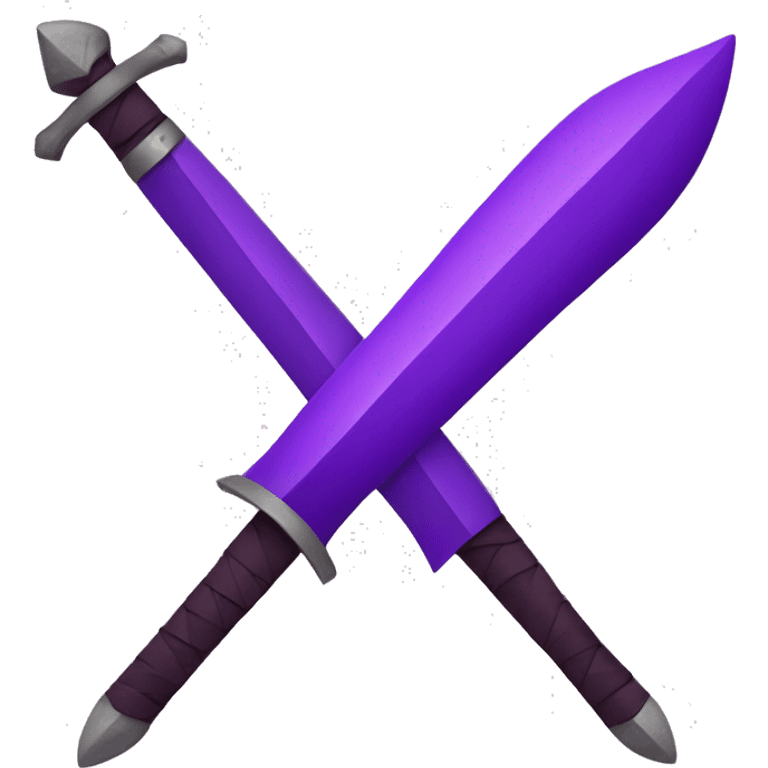 purple triangle intersected by a purple sword  emoji