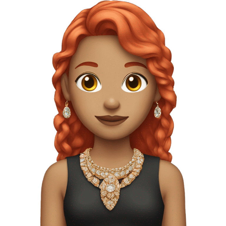 girl with red hair and jewelry emoji