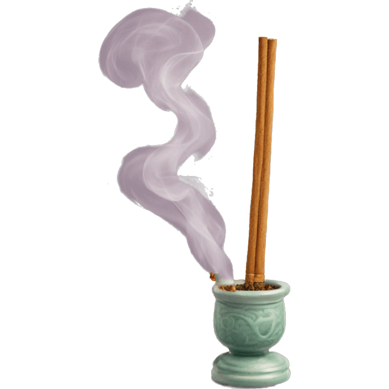 Incense stick in holder smoking emoji