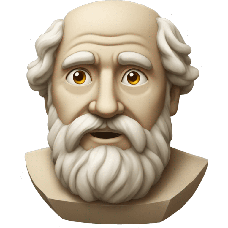 archimedes face in stone  emoji