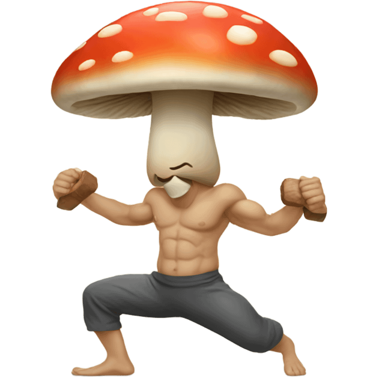 Mushroom working out emoji