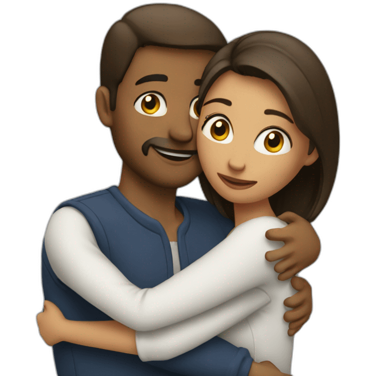 Couple hugging emoji