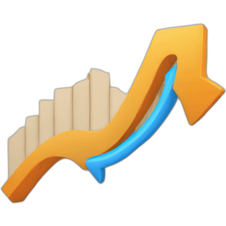 3d graph with up arrow emoji