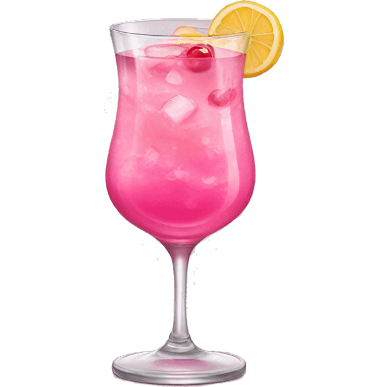 a glass of pink cocktail emoji